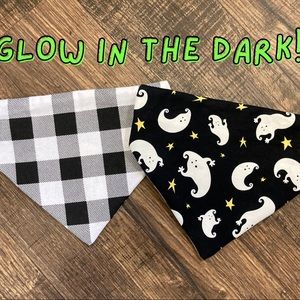 Stay Spooky | Reversible Dog Bandana, Over the Collar